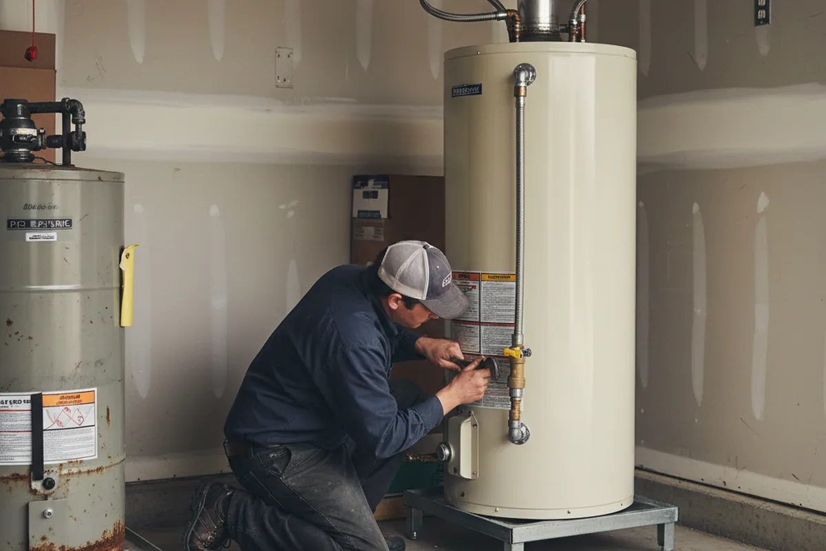 Water heater and shutoff valve replacement in Wilmot